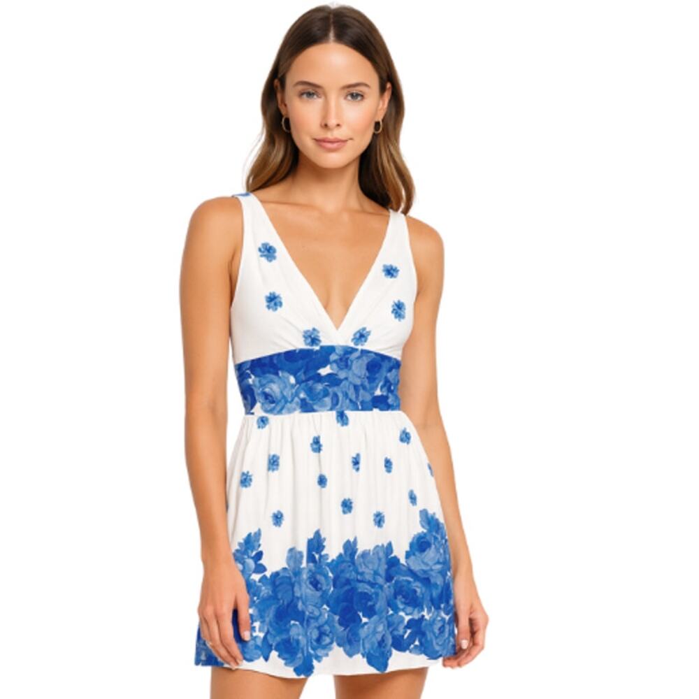 Betsey Johnson Blue Floral Fit & Flare Dress – NWT Size 8 - Picture 6 of 6